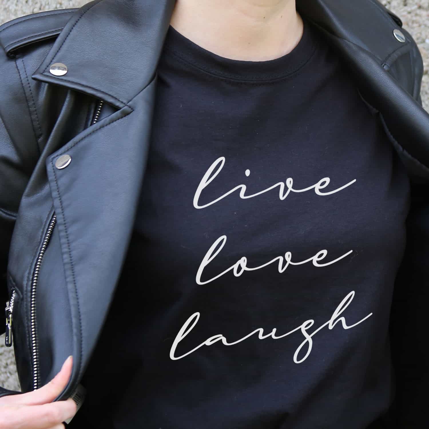 T-shirt Femme "Live Love Laugh"