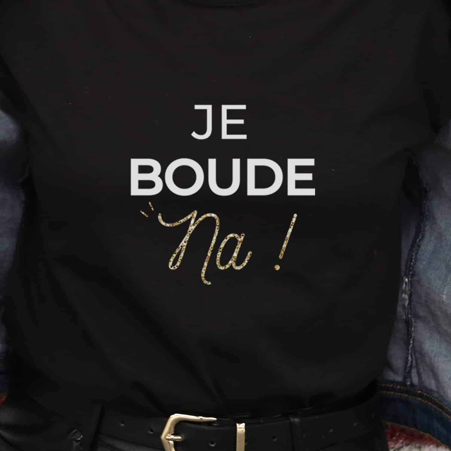 T-shirt Femme Je Boude Na !