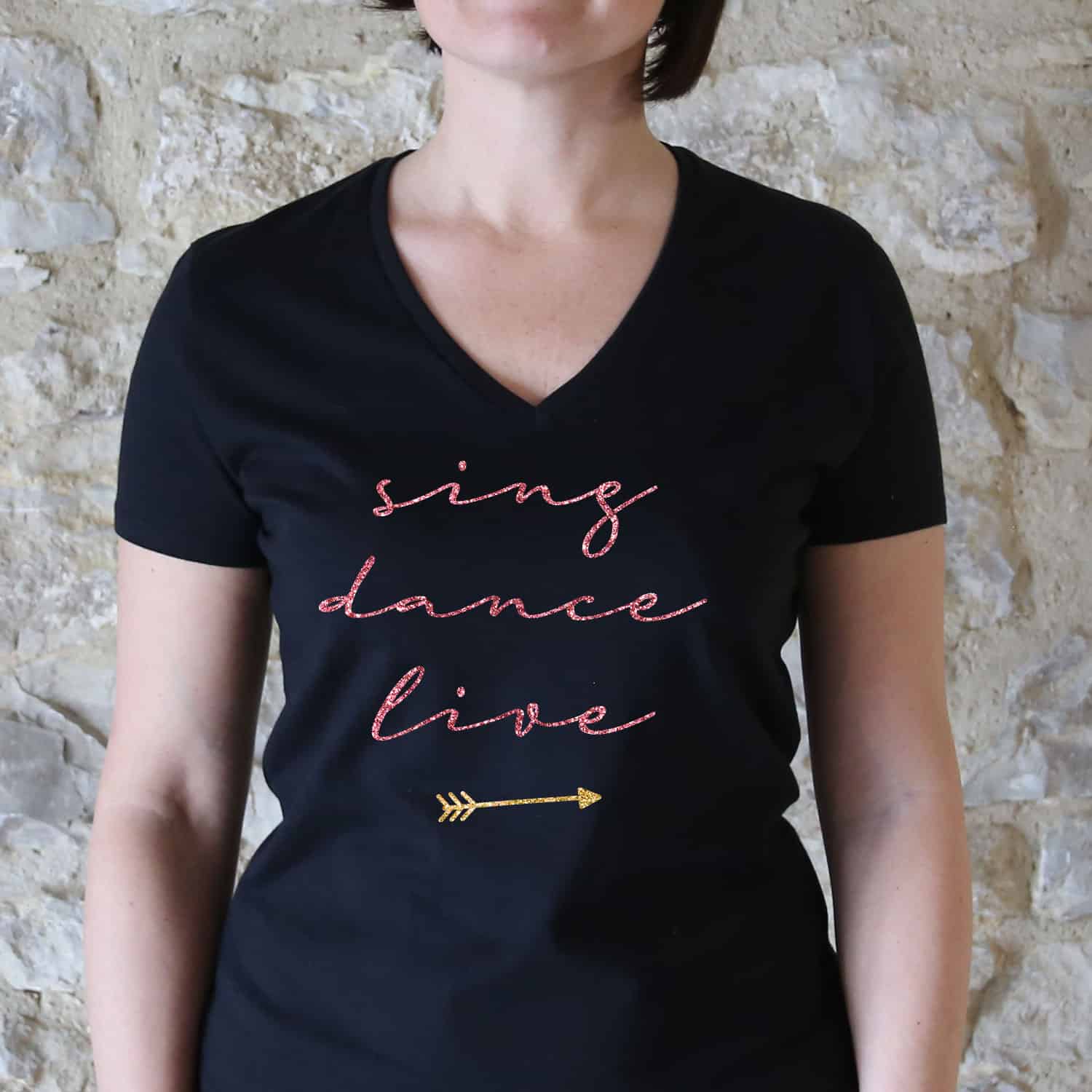 T-shirt Femme Sing Dance Live