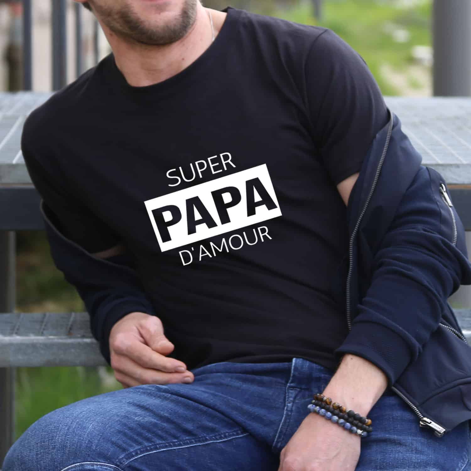 T-shirt Homme Super papa d'amour