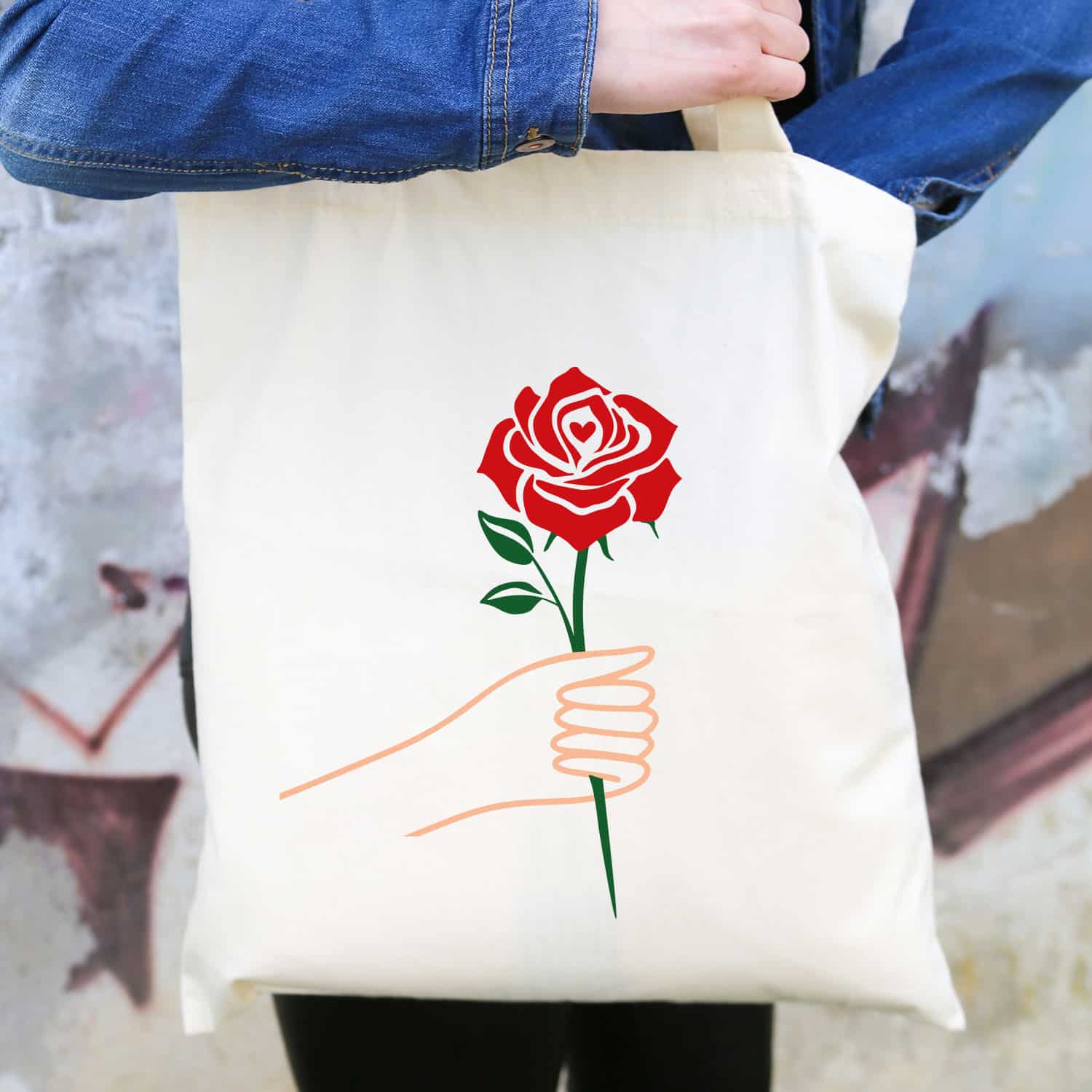 Totebag Une Rose Pour Toi