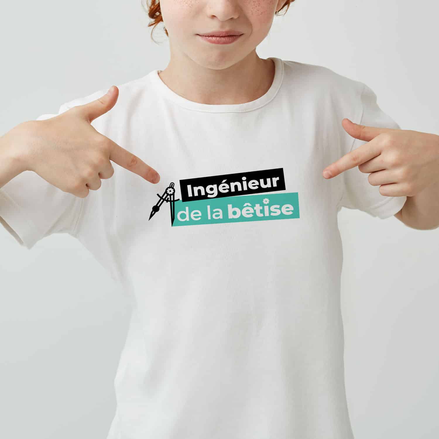 t shirt enfant ingenieur de la betise