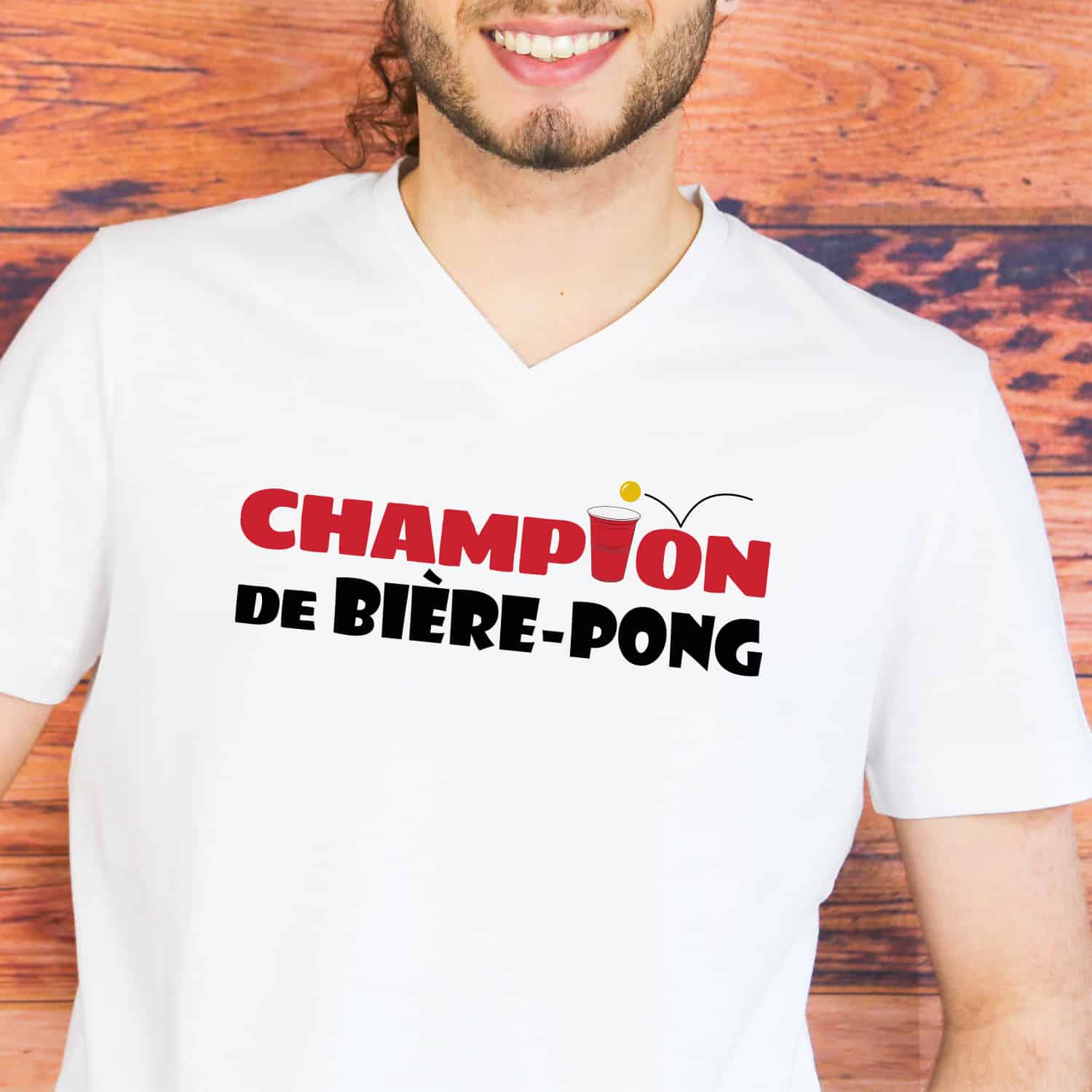 T-shirt Homme Champion de Biere pong