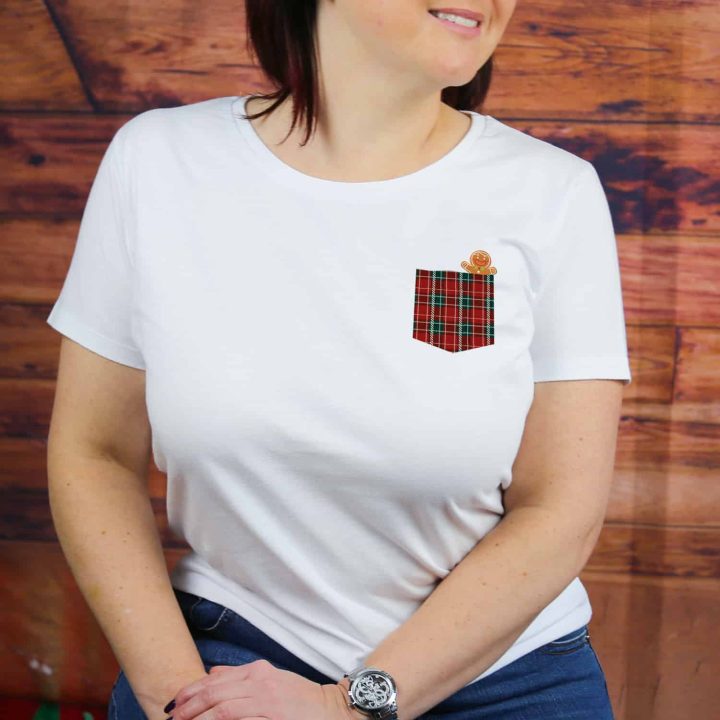 T-shirt femme Bredele Poche Ecossais