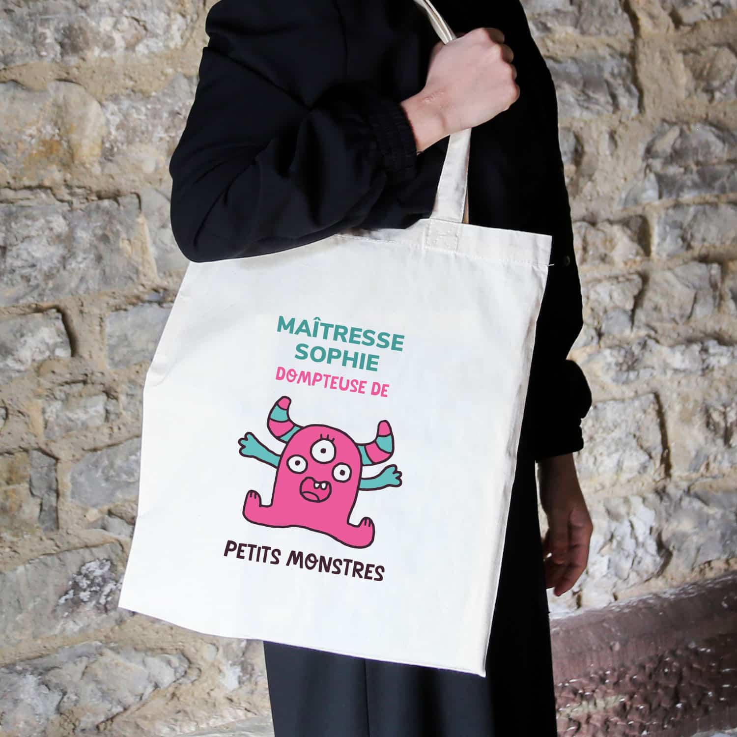 Totebag Maîtresse Dompteuse de petits monstres à personnaliser